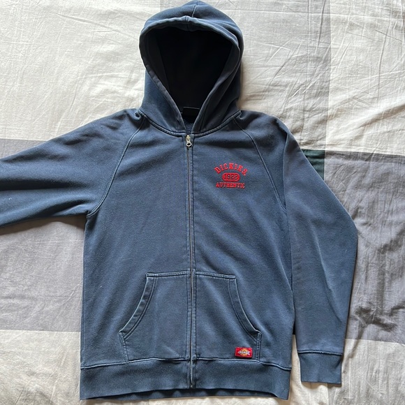 *VINTAGE* Dickies Zip-Up Hoodie (Blue) - Men’s M - Picture 2 of 10